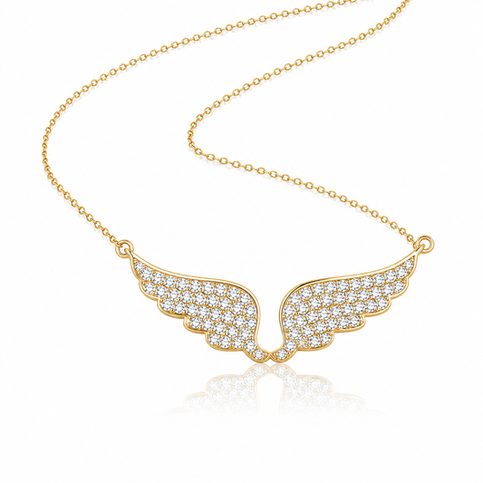Zircon Angel Wings Necklace