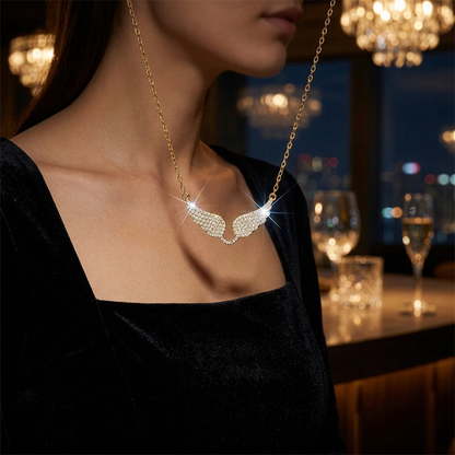 Zircon Angel Wings Necklace