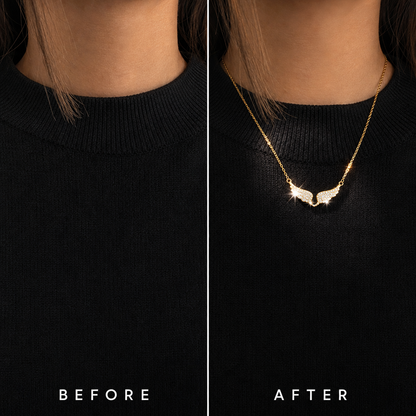 Zircon Angel Wings Necklace