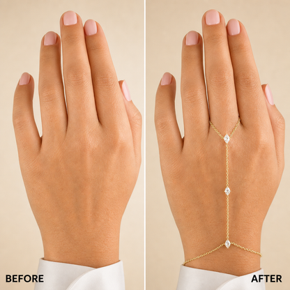 Boho Crystal Finger Bracelet