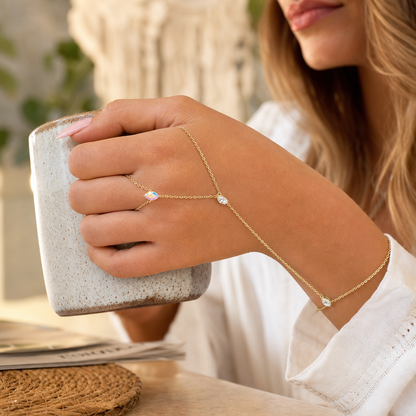 Boho Crystal Finger Bracelet