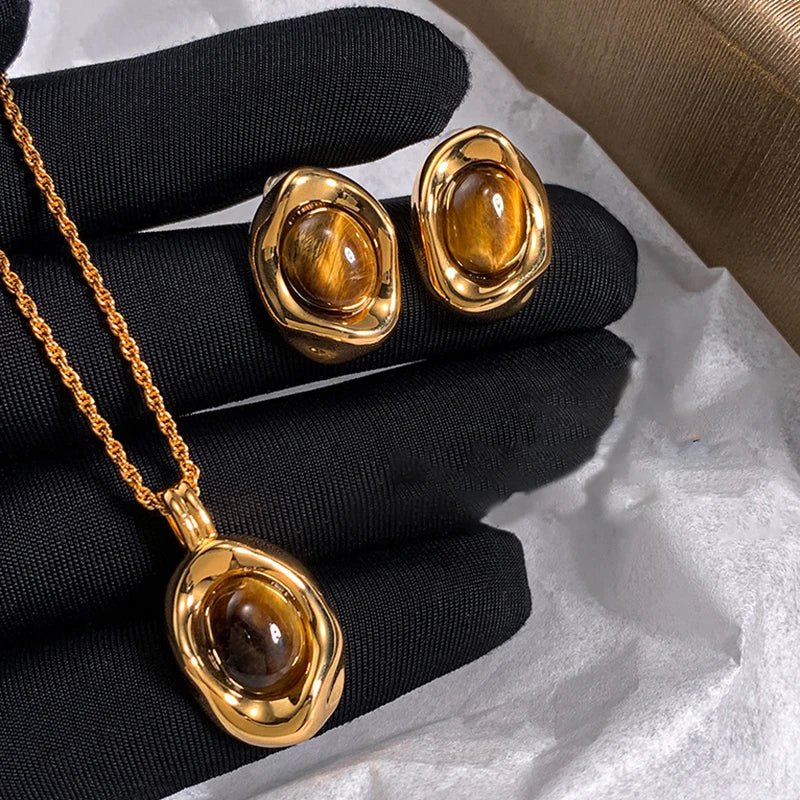 Tiger Eye Jewelry Set